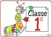 Illustrazione di un bruco colorato con la scritta "Classe 1ª".