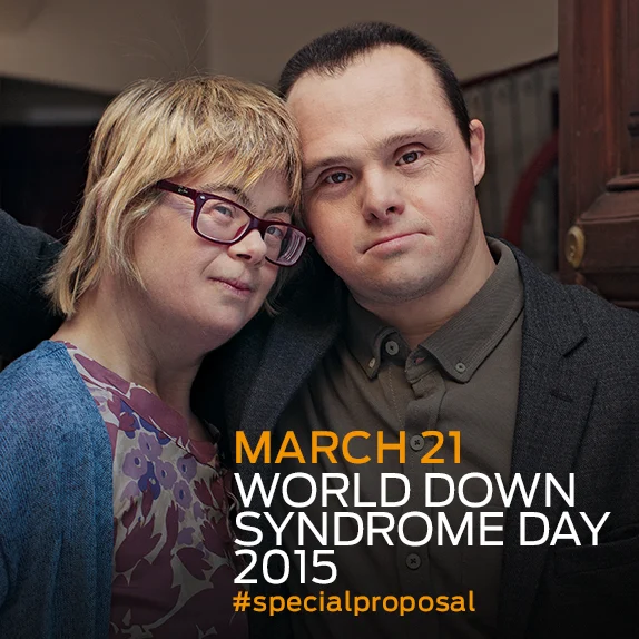 Immagine della campagna CoorDown "The Special Proposal" per il World Down Syndrome Day 2015.